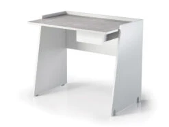 35" Petite White/Concrete Finish Desk With Drawer -Home Decor Shop 7cRAQncI