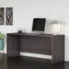 72" Premier Modern Desk With Privacy Panel In Storm Gray