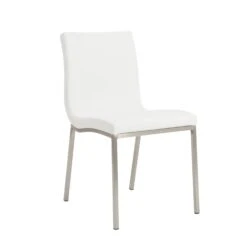 Contemporary Comfortable White Guest Or Conference Chair (Set Of 2)