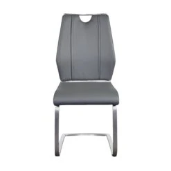 Quality Gray Leatherette Guest Or Conference Chairs (Set Of 2)