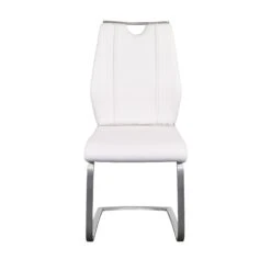Quality White Leatherette Guest Or Conference Chairs (Set Of 2)