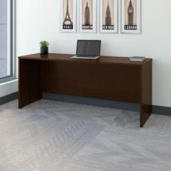 72" Minimalistic Office Desk In Mocha Cherry