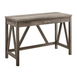 Walker Edison 46" Gray Woodgrain A-Frame Desk