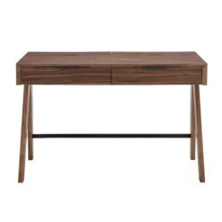 47" Top Storage Walnut Workstation