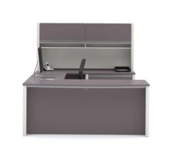 U-shaped Desk With Hutch In Slate & Sandstone -Home Decor Shop 93863 59 4