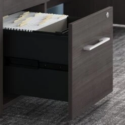 72" L-Shaped Modern Executive Desk With Drawers In Storm Gray -Home Decor Shop 962a820898baee20e23ee43af5ef33bf78a53510