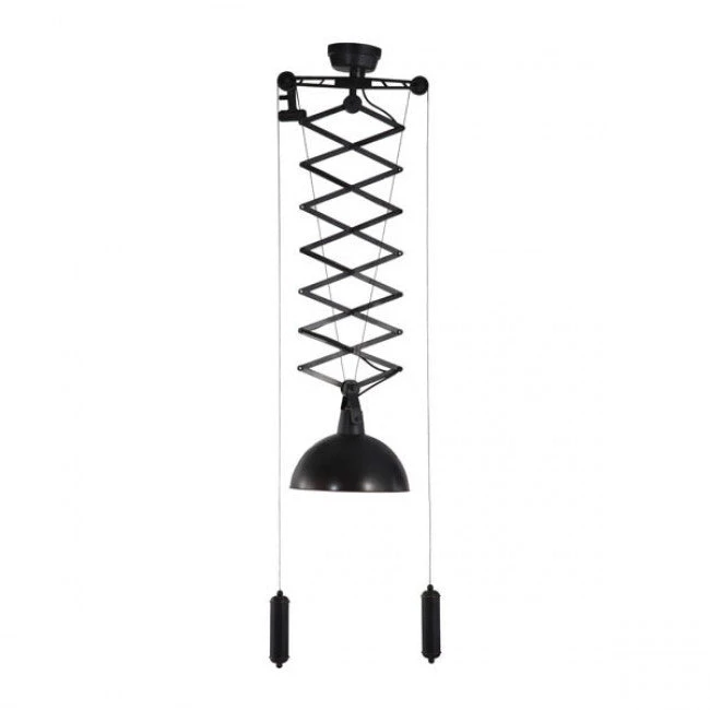 Black Scissor-Style Functional Hanging Office Light 1 Black Scissor-Style Functional Hanging Office Light
