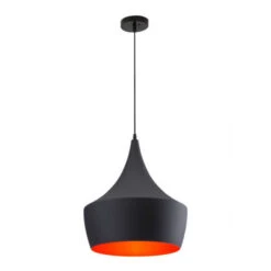 Sleek Black & Copper Hanging Ceiling Lamp -Home Decor Shop 98247 3 650x650 1