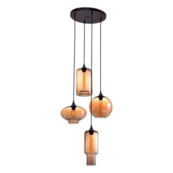 Bohemian Amber Glass Globe-Style Hanging Office Light -Home Decor Shop 98425 2 650x650 1