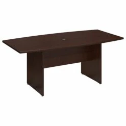 72" X 36" Boat Top Conference Table In Mocha Cherry