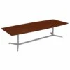 120" Hansen Cherry Boat-Top Conference Table With Metal Base