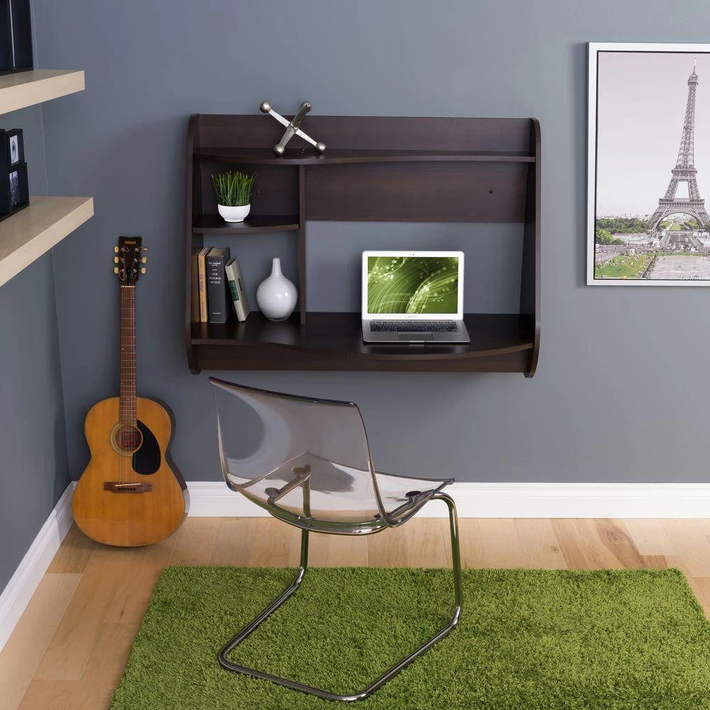 Prepac Modern 42" Wide Espresso Floating Desk 1 Prepac Modern 42" Wide Espresso Floating Desk