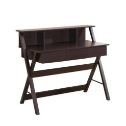 43" X-Frame Desk With Hutch In Wenge 5 43" X-Frame Desk With Hutch In Wenge -Home Decor Shop 9twsTbbA