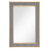 Classic Rectangular Wide Gray & Gold-Framed Mirror