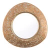Roundabout Mirror In Distressed Gold