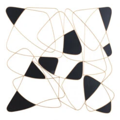 Modern Black & Gold Wall Art In Steel & Wood -Home Decor Shop A11554 2 650x650 1