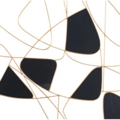 Modern Black & Gold Wall Art In Steel & Wood -Home Decor Shop A11554 3 650x650 1