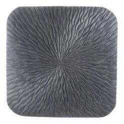 Dark Gray Sandstone Wall Art W/ Wave Design