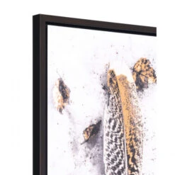 Office Wall Art W/ Feathered Plume & Autumn Leaves -Home Decor Shop A11698 3 650x650 1