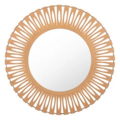 Bold Round Mirror Sunburst Mirror W/ Steel Frame