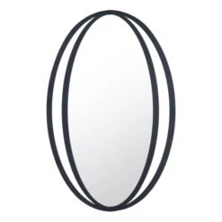 Oval Mirror W/ Wrought Iron Look
