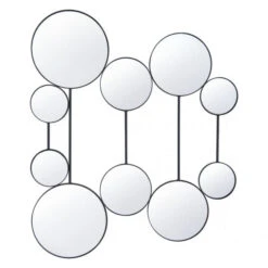 Clear Multi-Mirrored Unit W/ Black Frame