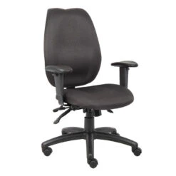 Boss Black High Back Office Chair W/ Waterfall Seat