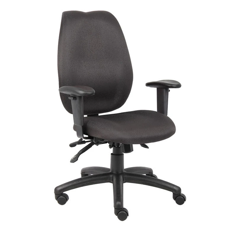 Boss Black High Back Office Chair W/ Waterfall Seat 1 Boss Black High Back Office Chair W/ Waterfall Seat