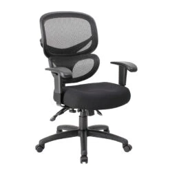 Classic Ergonomic Black Mesh Office Chair From Boss