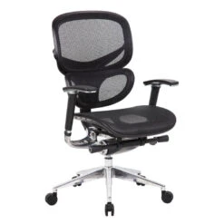 Boss Robust Black Mesh Rolling Office Chair W/ Chrome Base