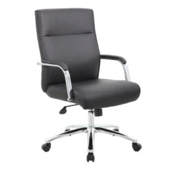 Boss Black & Chrome Ergonomic Office Chair