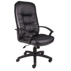 Boss Black Faux Leather Office Chair W/ Black Base