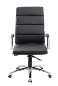 Boss Black Faux Leather Office Chair W/ Padded Back & Seat -Home Decor Shop B9471 BK 4 600x894 1