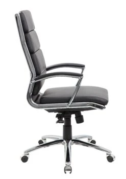 Boss Black Faux Leather Office Chair W/ Padded Back & Seat -Home Decor Shop B9471 BK 5