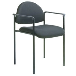 Boss Versatile Rounded Black Fabric Guest Or Conference Chair (Set Of 2)