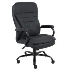 Boss Sturdy Padded Black Office Chair For Big & Tall