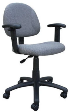 Boss Mid Back Task Chair With Armrests & Waterfall Seat In Burgundy, Gray, Black Or Blue -Home Decor Shop BOB316A 4