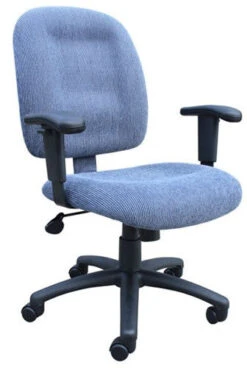Boss Ergonomic Padded Chenille Office Chair With Armrests & Color Options -Home Decor Shop BOB495A 4
