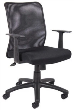 Boss Black Mesh Executive Chair With Height Adjustment