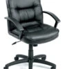Boss Executive Mid Back Leather Chair W Lumbar Support