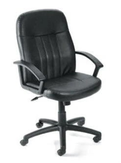Boss Executive Leather Computer Chair With Built In Lumbar