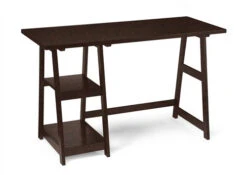 47" Modern Trestle Desk In Espresso Finish