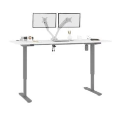 72" Dual Monitor Adjustable Desk In White 8 72" Dual Monitor Adjustable Desk In White -Home Decor Shop CNs2g56vb9n4X94LQXYa4ozOH5XY0i1Q