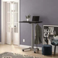 35" Telescoping Desk In Black