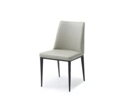 Sleek And Classic Gray Leatherette Guest Or Conference Chair