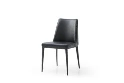 Sleek And Classic Black Leatherette Guest Or Conference Chair