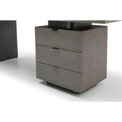 71" Modern Executive Desk With Side Drawers In Gray Oak -Home Decor Shop DK1894 GRY 6