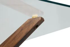 Unique 75" Contemporary Walnut Glass-Top Executive Desk Or Meeting Table -Home Decor Shop DNLI 3575 06