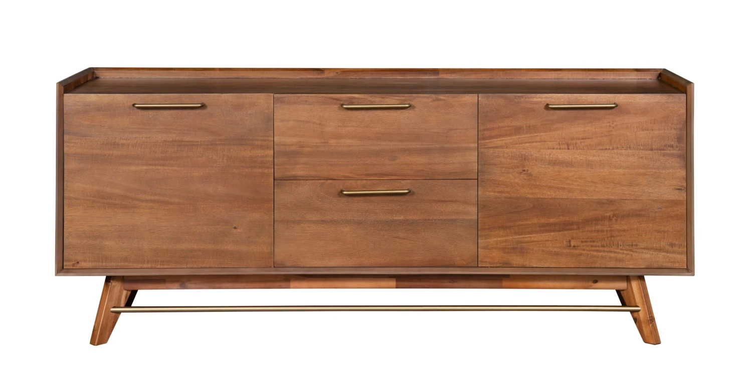 Unique Mid-Century Walnut Storage Credenza 1 Unique Mid-Century Walnut Storage Credenza