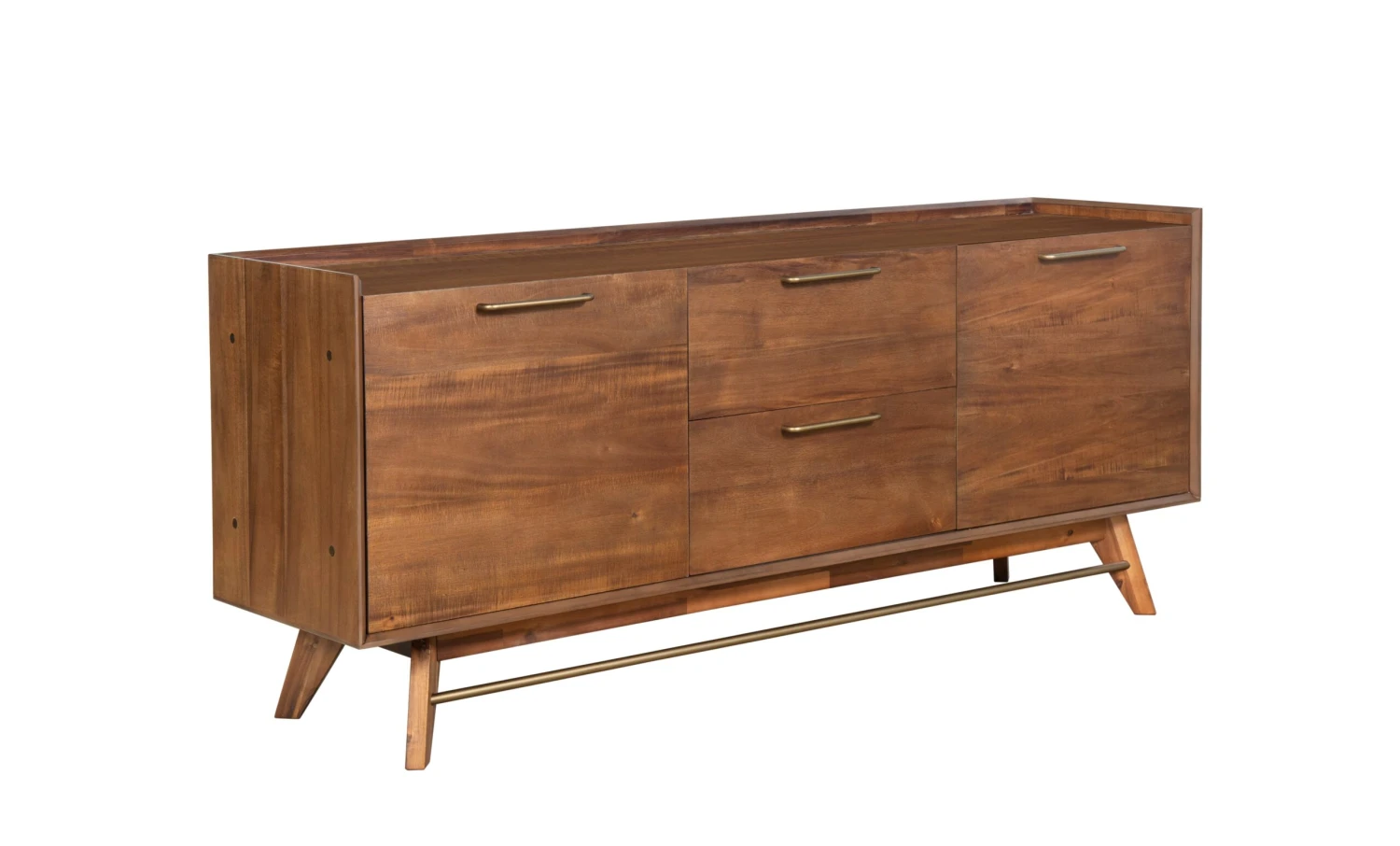 Unique Mid-Century Walnut Storage Credenza 2 Unique Mid-Century Walnut Storage Credenza - Image 2